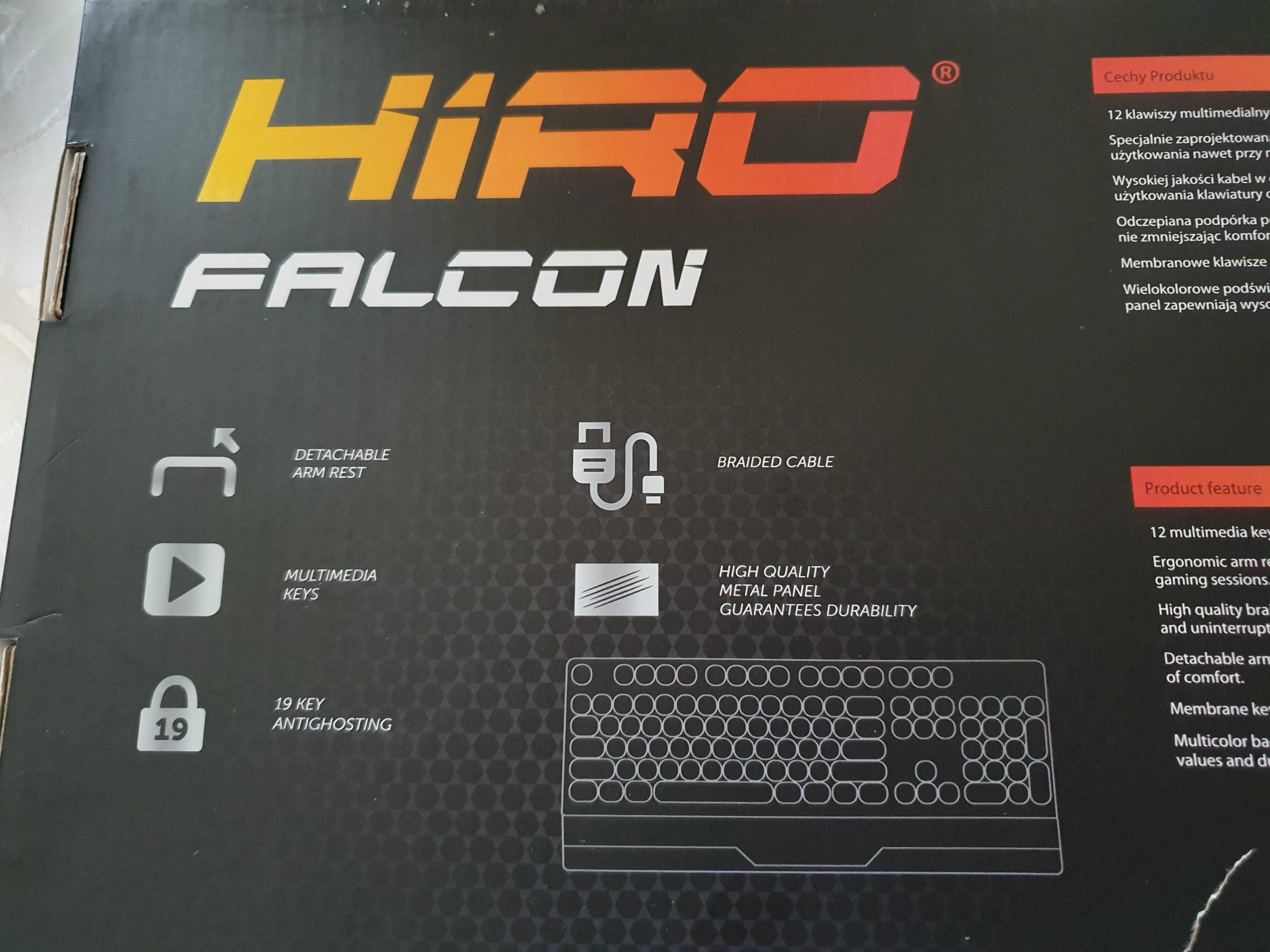 Klawiatura HIRO Falcon - wzmocniony gaming membranowa
