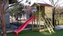 domek dla dzieci drewniany plac zabaw