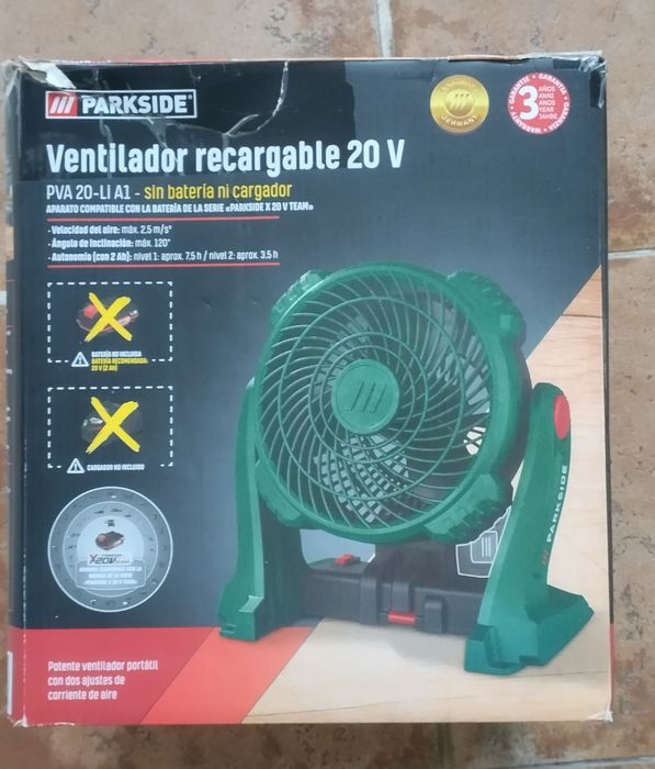 Ventilador a bateria 20V Parkside
