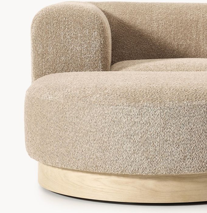 Sofa modułowa Natalie Tedy-Boucle 3-osobowa  Westwing Collection