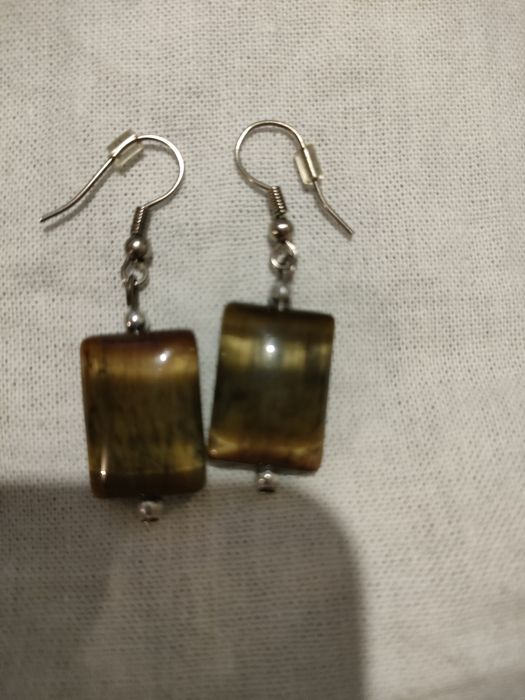 Kolczyki wiszące tygrysie oko