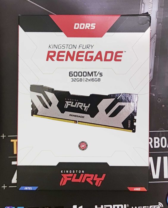 Оперативна пам'ять DDR5 32GB 6000 Kingston Fury Renegade на гар.