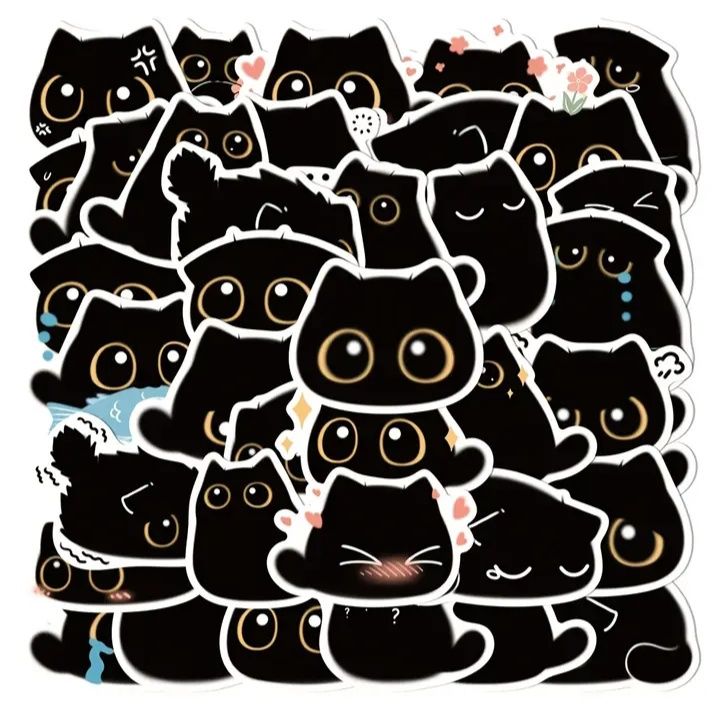 Stickers/ autocolantes gato preto