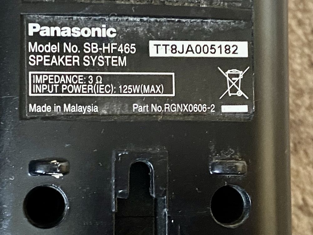 Kolumny Panasonic SB-HF-465