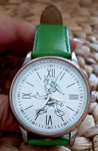 Relógio Asterix Original bracelete em couro Vintage