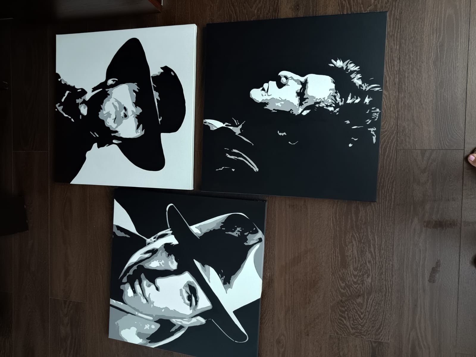 Obraz na płótnie Humphrey Bogart, Al Pacino, Clint Eastwood 60x60 cm