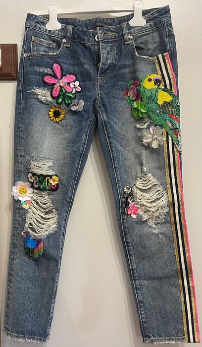 Jeans Fracomina com apliques