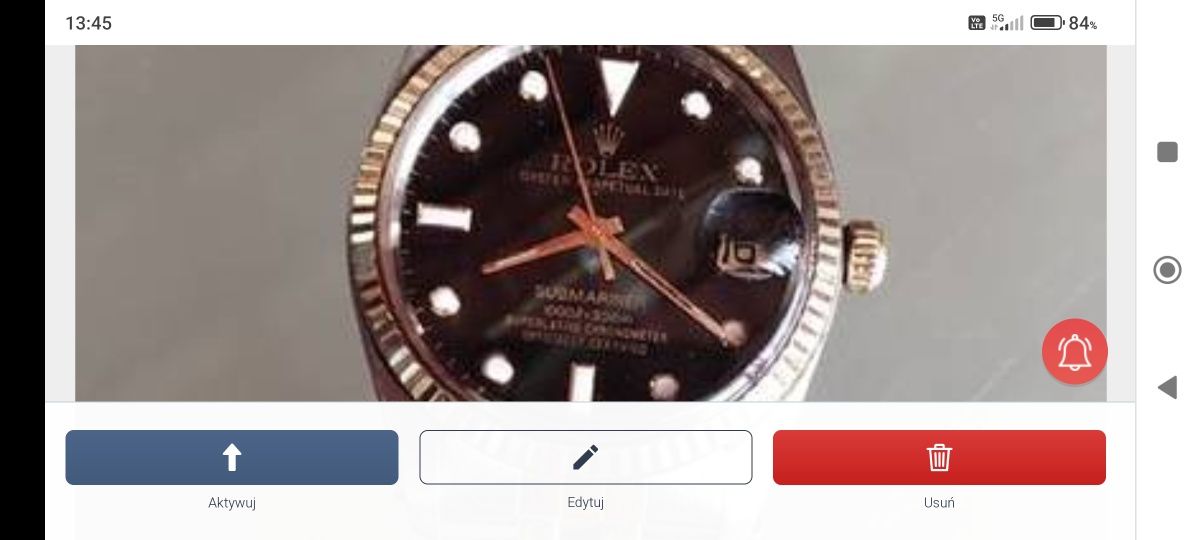 Zegarek automatyczny Rolex Tudor z lat 70