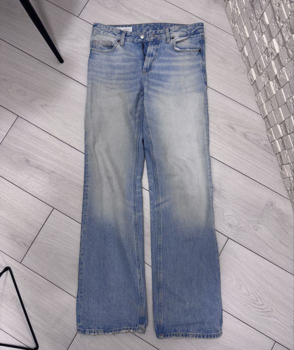 Джинси wide leg mid-rise full length