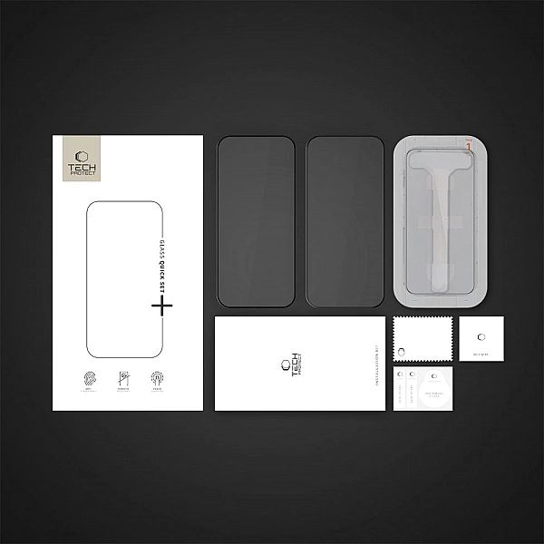 Szkło Hartowane Tech-Protect Quick Set+ 2-Pack Iphone 16 Pro Black