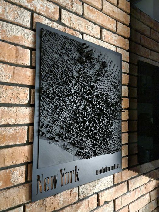 Obraz, makieta, New York, Manhattan Midtown, Nowy Jork, Rzeźba