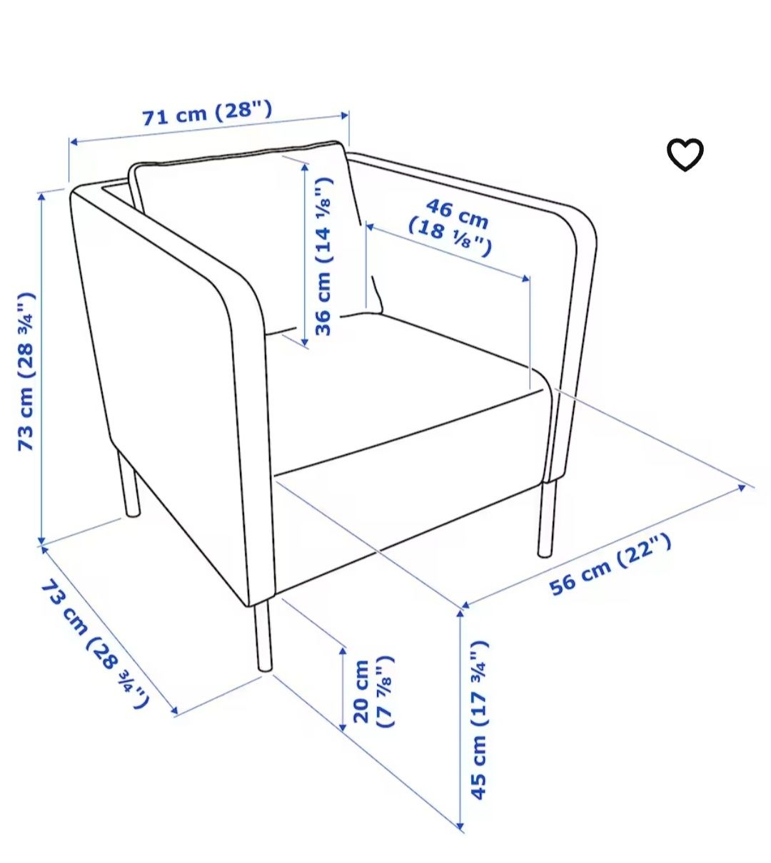Fotel Ikea Eco skóra czarny