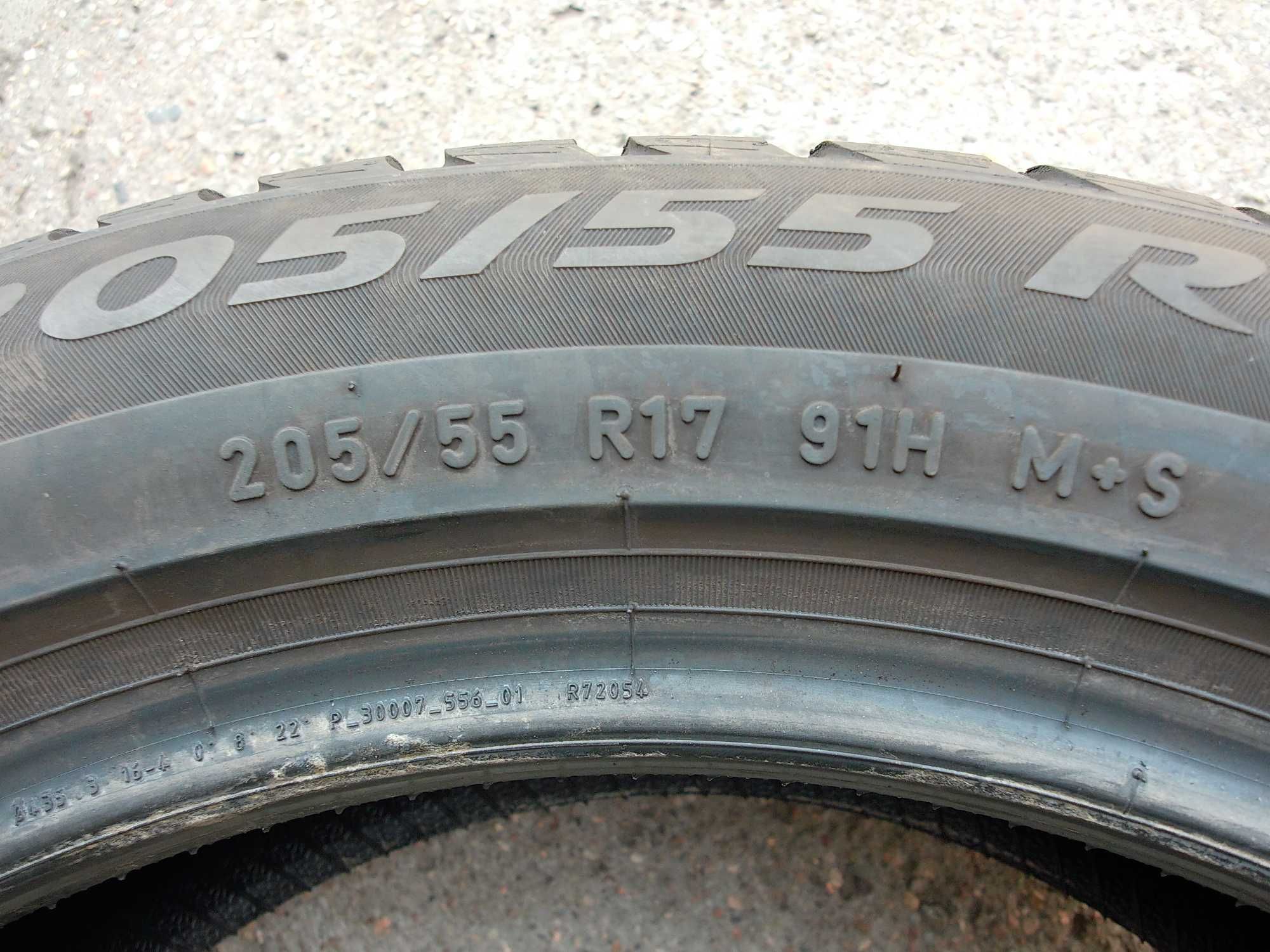 Pirelli Winter Sotto Zero 3 205/55/17 91H jak nowa z 2024r