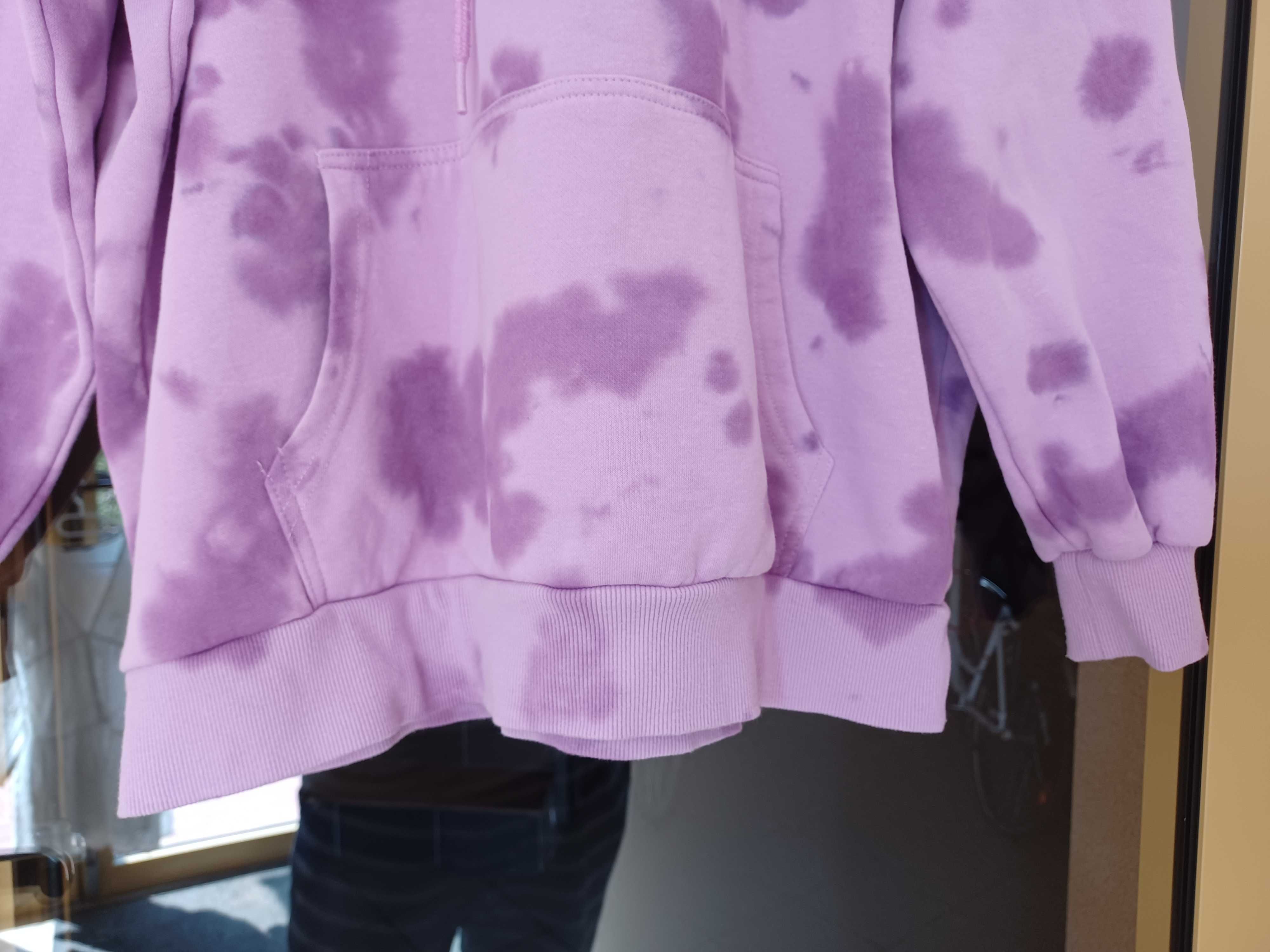 Fioletowa Bluza z kapturem kangurka marki F.B. Sister rozmiar L/XL.