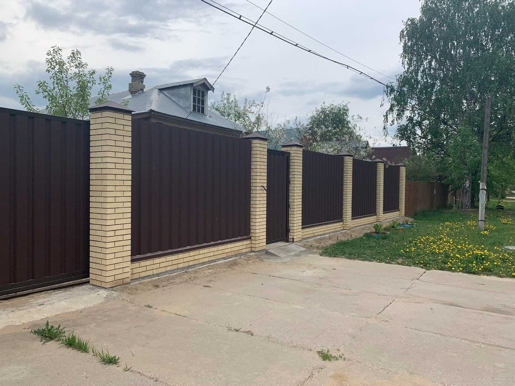 Установка заборов, ворот, калиток, беседок, навесов, козырьков, ковка