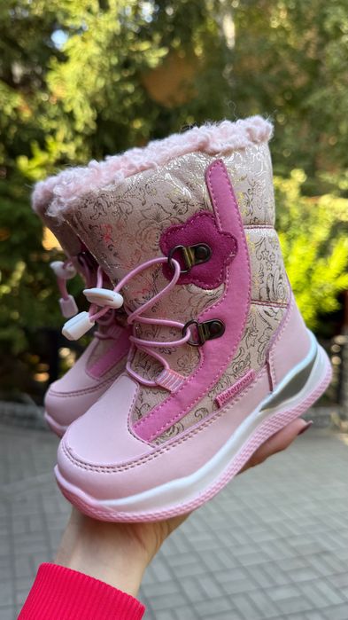 24р Зимние ботинки на девочку на овчине термо том.м