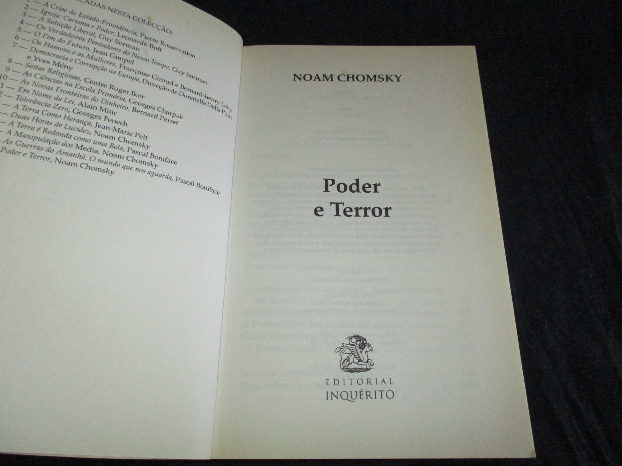 Livro Poder e Terror Noam Chomsky