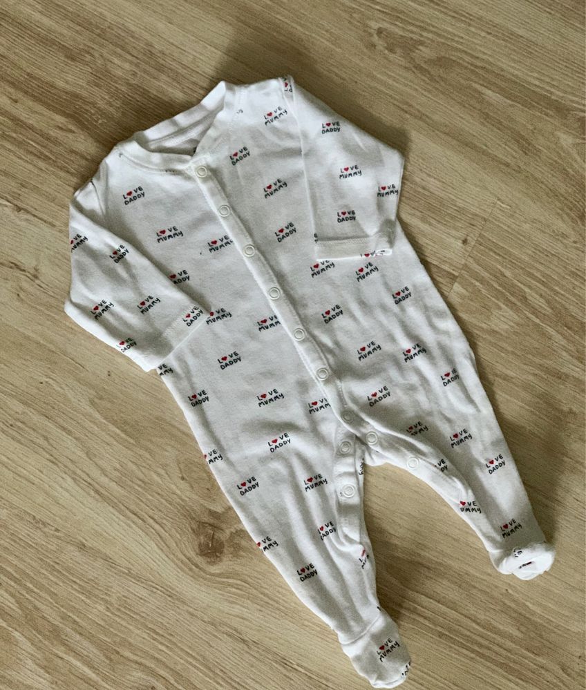 Piżamka śpiochy pajacyk H&M napisy