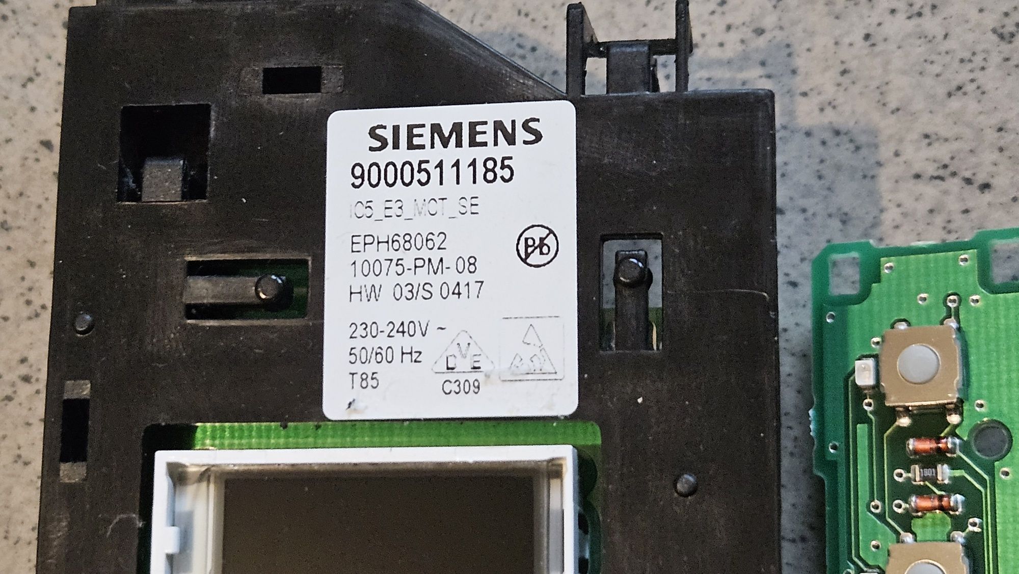 Wyświetlacz do piekarnika Siemens HB56AS560 USZKODZONY