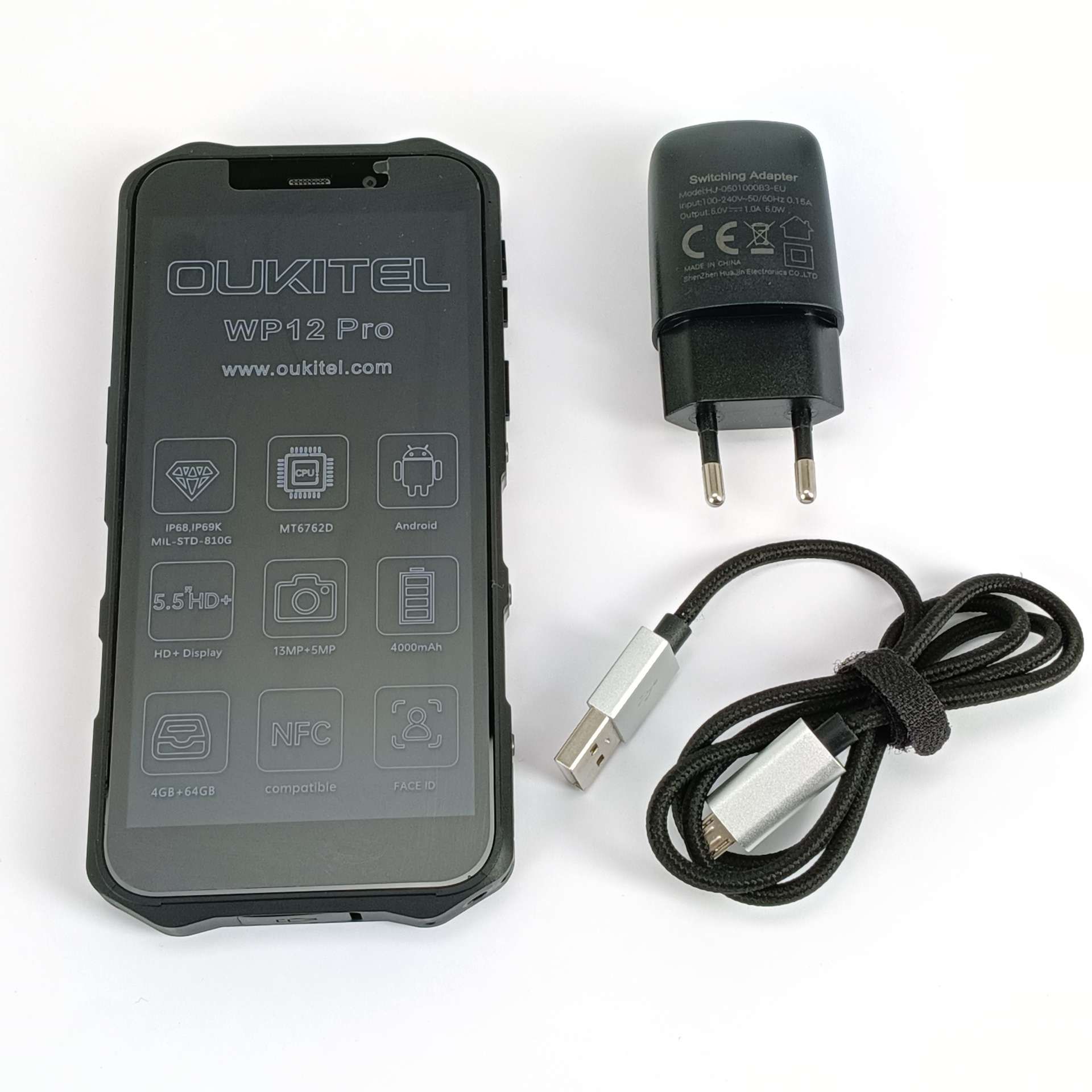 Smartfon Oukitel WP12 Pro NFC 4/64 DUAL SIM -  Czarny ( FAKTURA VAT )