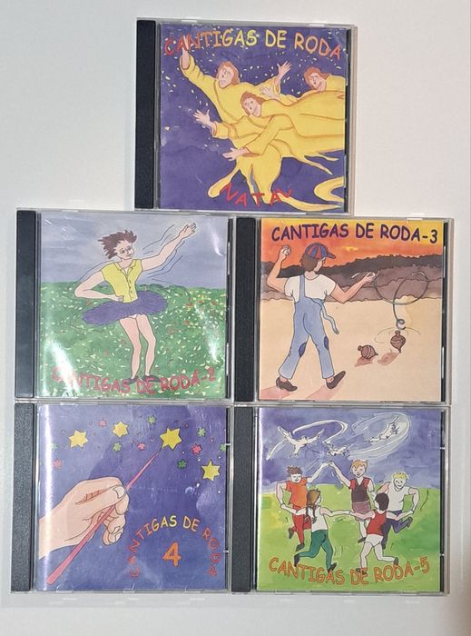 Coleção de 5 cd's de musica infantil - Cantigas de Roda