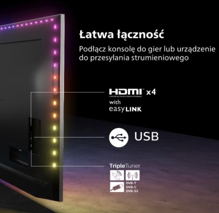 Telewizor PHILIPS 55OLED707  4K 120Hz Android TV Ambilight 3  HDMI 2.1