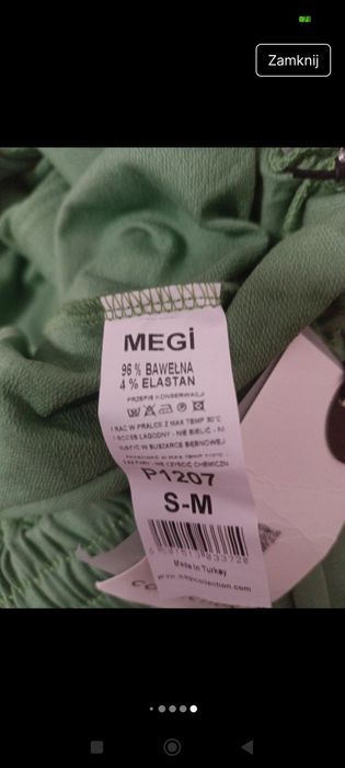 Śliczne bawełniane spodnie,z metki S/ M