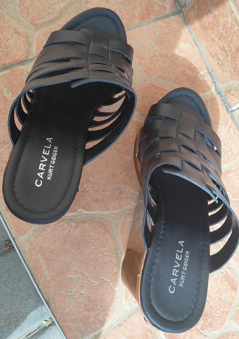 Carvela Kurt Geiger sandały czarne nowe 39/40 made in Italy