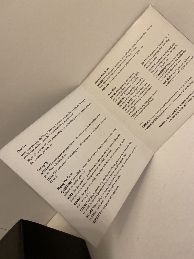 The Voting Game - [Limited Edition Party Game]
