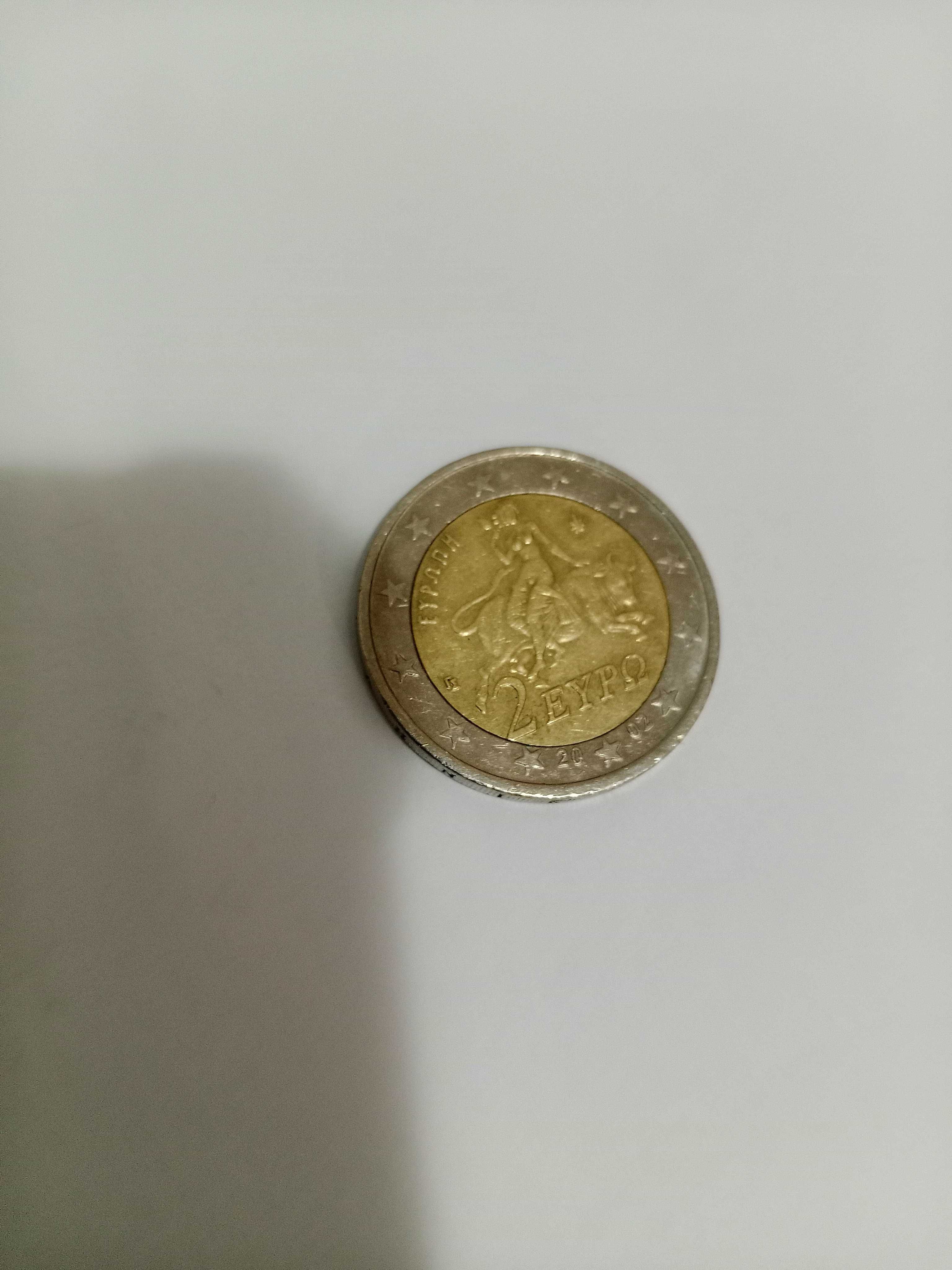 Moedas raras de 2 e 1 euro