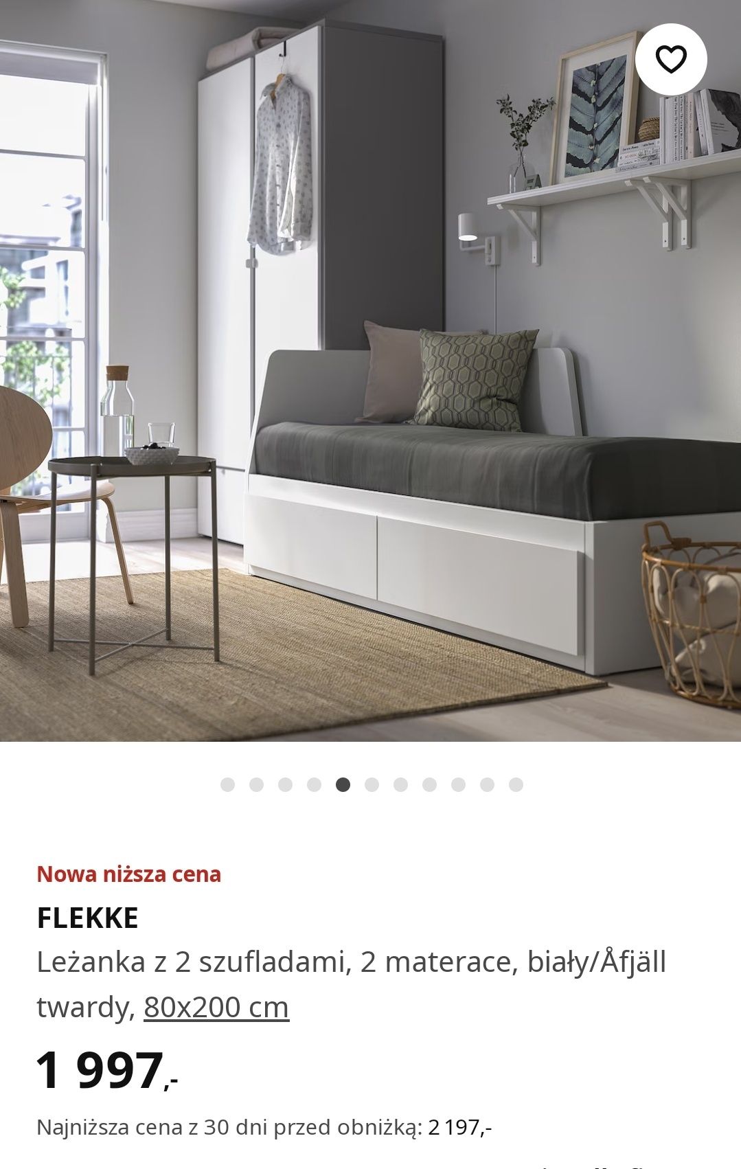 Łóżko Ikea Flekke