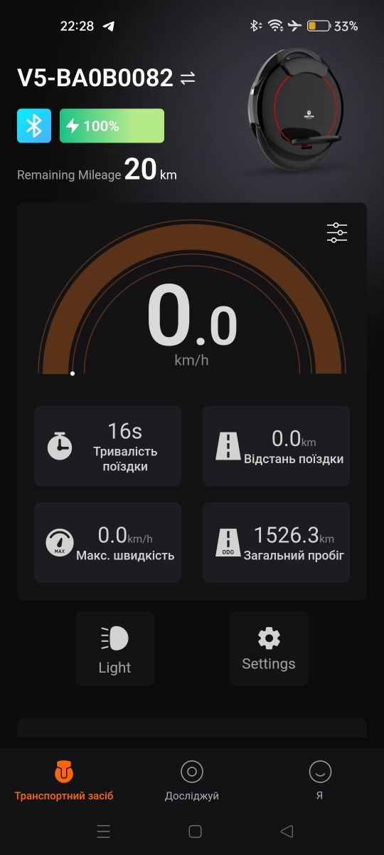 Моноколесо Inmotion V5