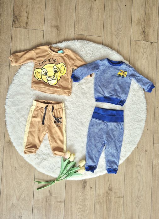 Zestaw komplet dresowy dla chłopca 62 68 bluza spodnie na jesien box