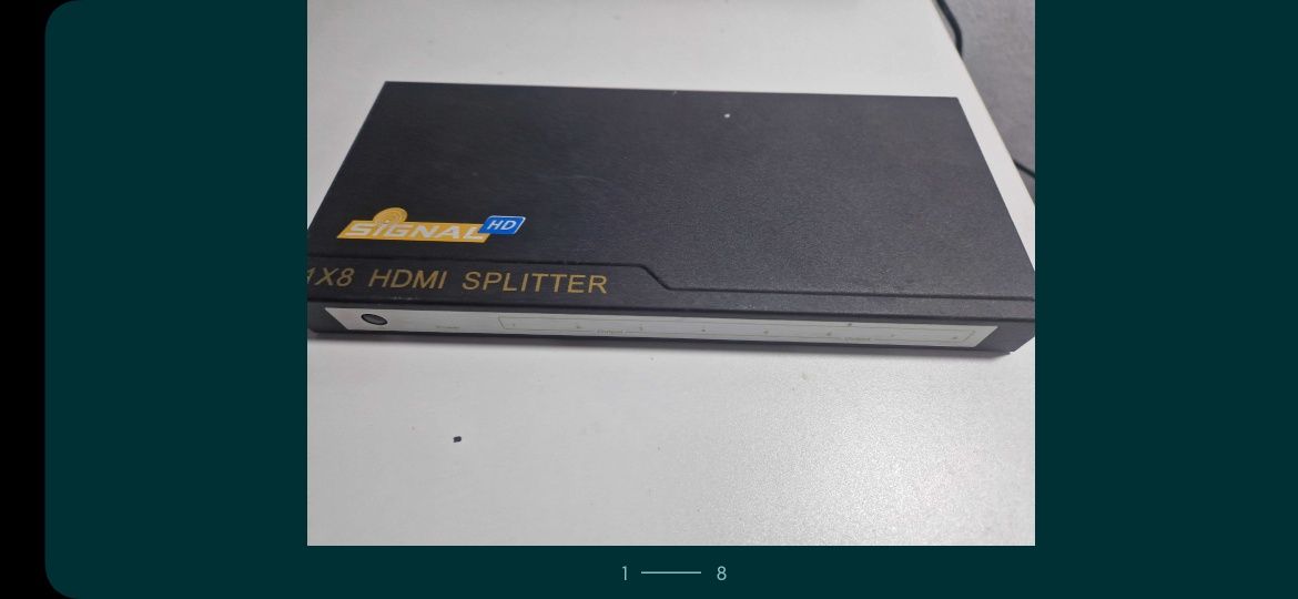 4 x spliter , rozdzielacz sygnału hdmi 8 portowy