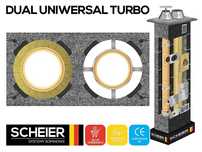 System ceramiczny komin DUAL TURBO fi 160 + fi 100 6m zestaw 2K gaz