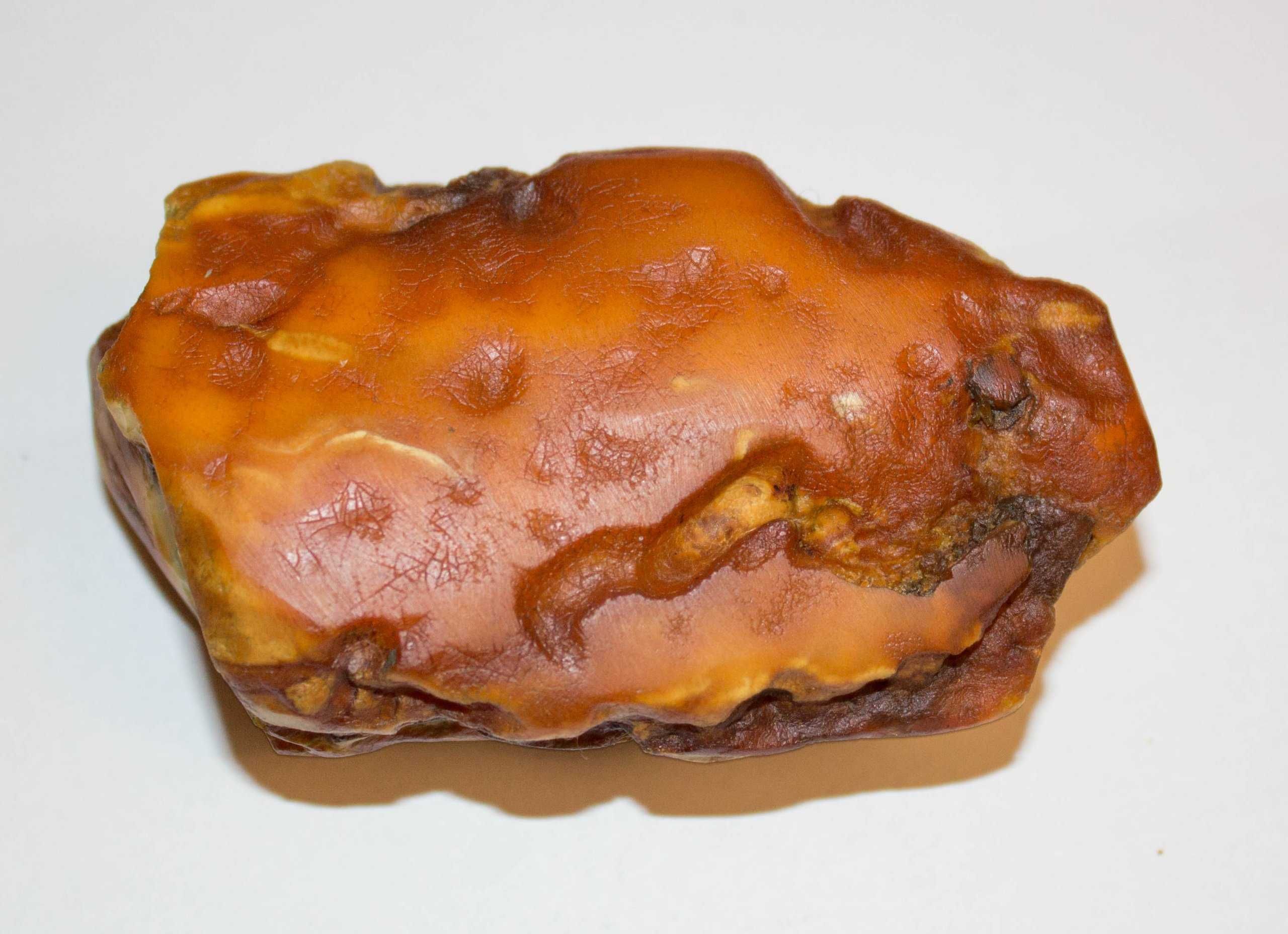 Wyjątkowy biało-kościano-przeźroczysty bursztyn ukraiński (95 g)