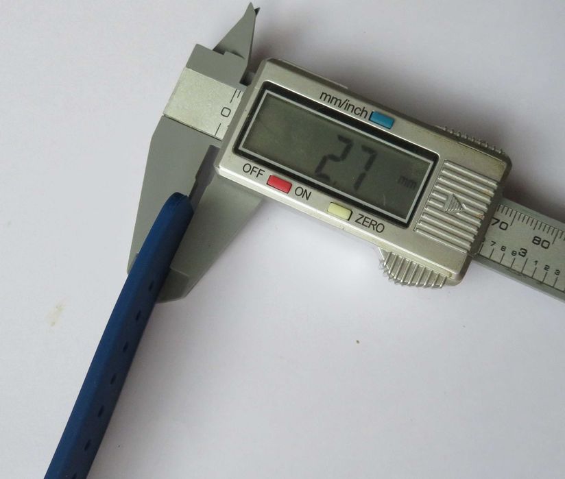 pasek do zegarka silikonowy  24 mm granatowy  zintegrowane teleskopy