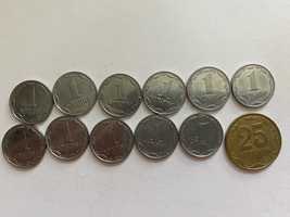 Монети 1 копійка 2001-2012 років, 25 коп 2012 року - 12 шт