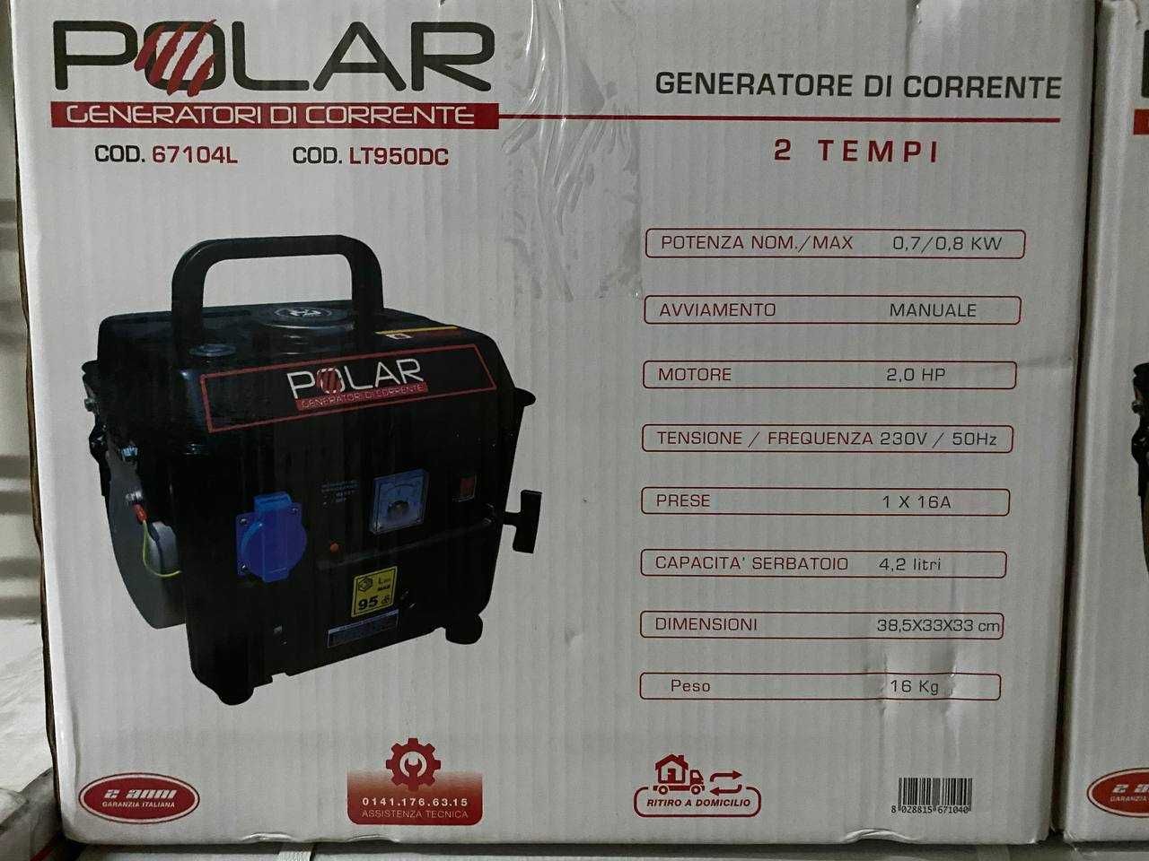 Генератор Бензиновий / POLAR LT950DC / 800W / 230В/50Гц. / ІТАЛІЯ