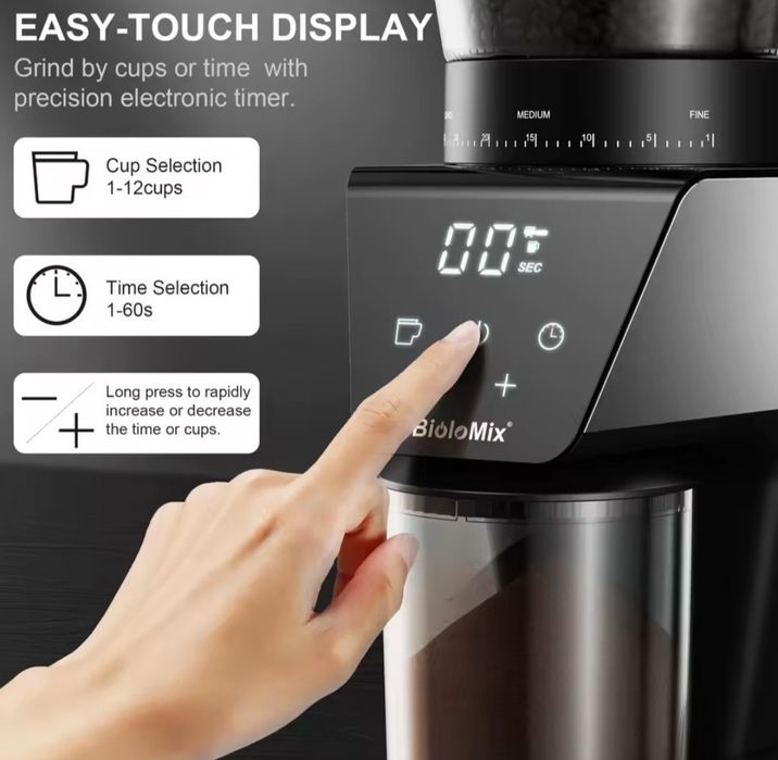 Moedor de café elétrico automático BioloMix