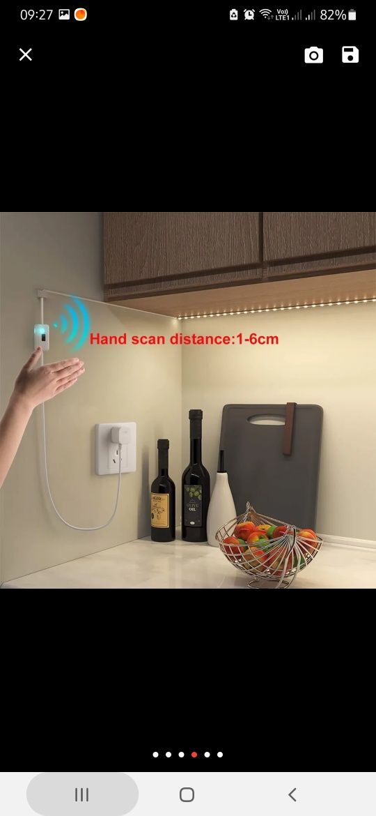 Світло діодна стрічка з сенсором руху для кухні