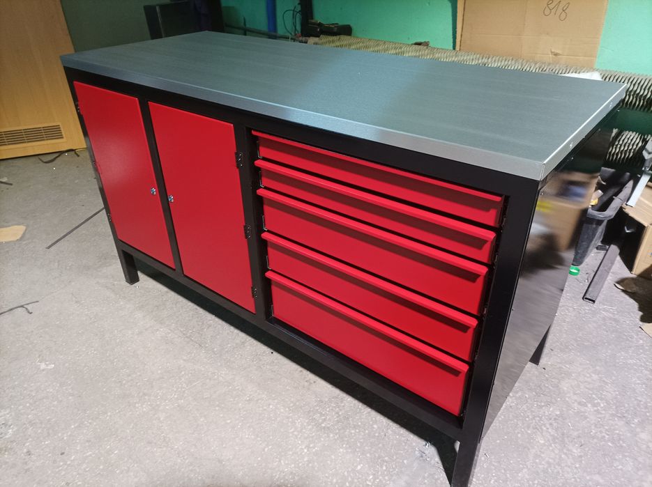 Stół warsztatowy metalowy spawany 150x60 blat nierdzewny