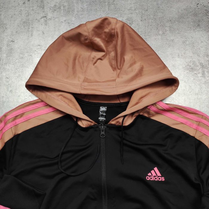 DAMSKA PREMIUM Bluza Sportowa Adidas Czarna Kolor Hoodie ClimaCool