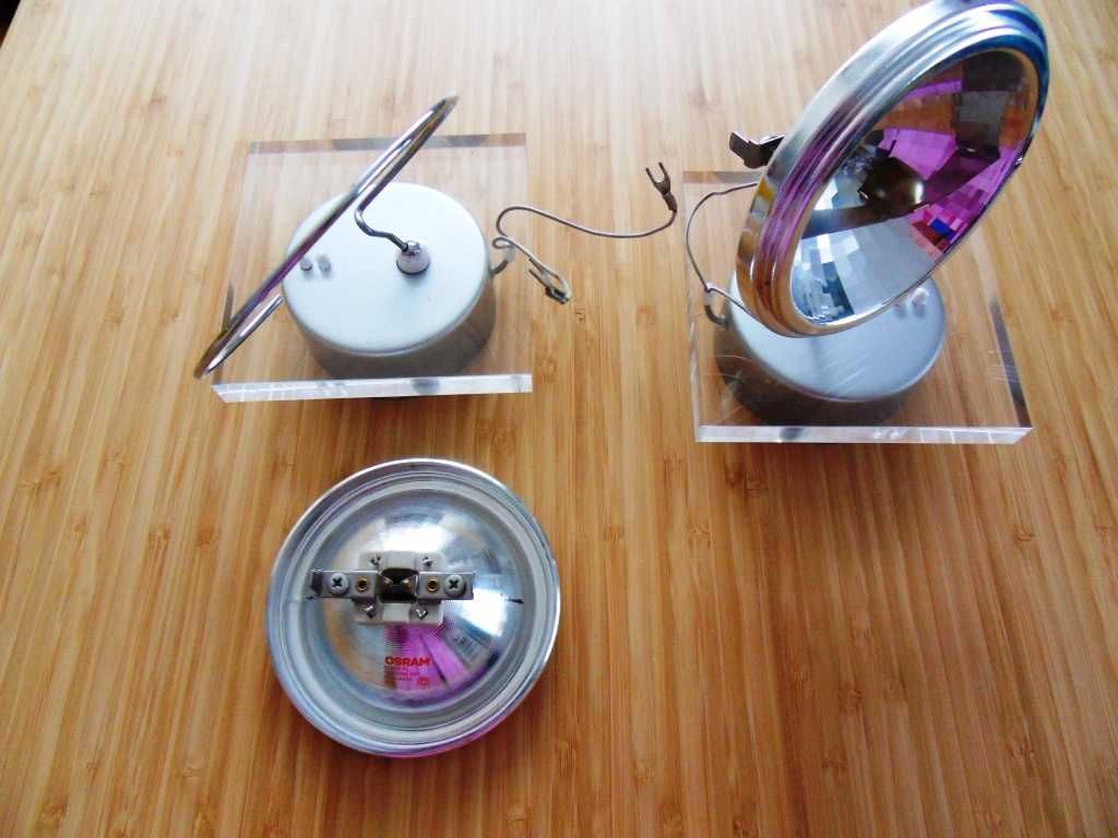 Lampa sufitowa 2 szt typu HALOSPOT elegancka akryl jak grube szkło+ALU