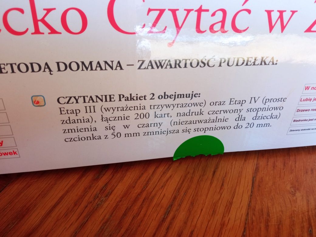 Karty Wczesna Edukacja Domana pakiet 2 j. polski