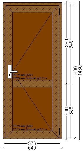 Двері на горище металопластикові