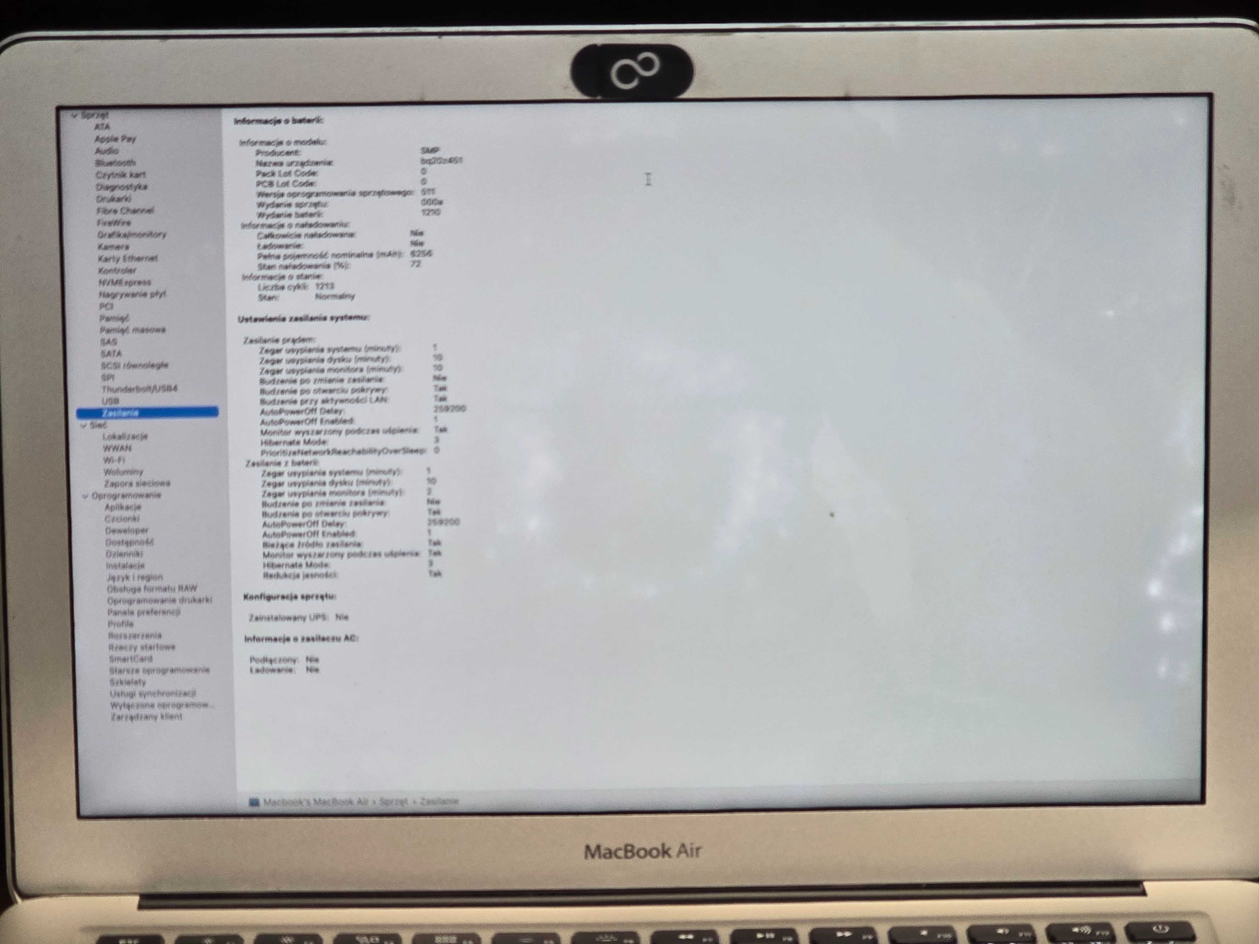 Apple Macbook Air 13,3' 8/256GB macOS Monterey Intel i5 Gwarancja