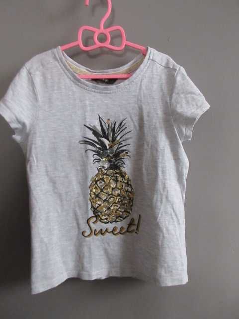 Firmowe koszulki bluzki T-shirty 5 szt roz 122