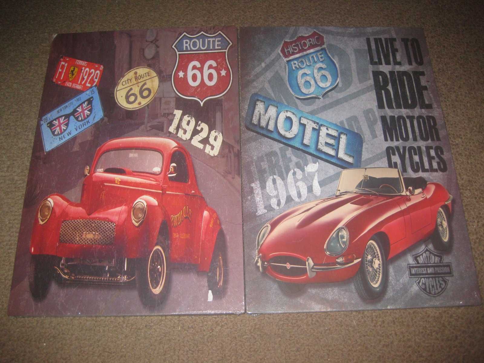 4 Quadros/Placas de Inspiração Vintage Americana!