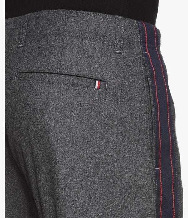 TOMMY HILFIGER Modne spodnie z wełny, szare, wygodne r XXL